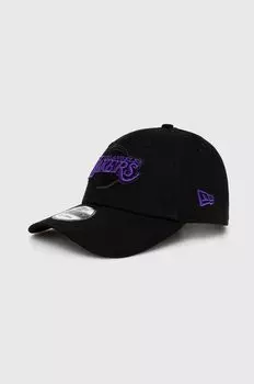 Хлопковая бейсболка New Era, черный