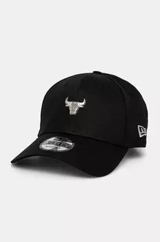 Хлопковая бейсболка New Era CHICAGO BULLS, черный