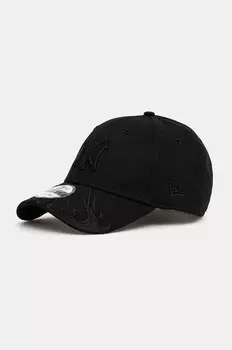 Хлопковая бейсболка New Era NEW YORK YANKEES, черный