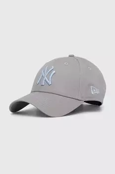 Хлопковая бейсболка New Era, серый