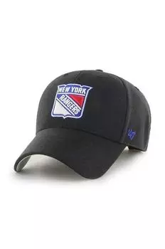 Хлопковая бейсболка New York Rangers 47 brand, черный