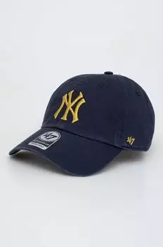 Хлопковая бейсболка New York Yankees 47 brand, темно-синий