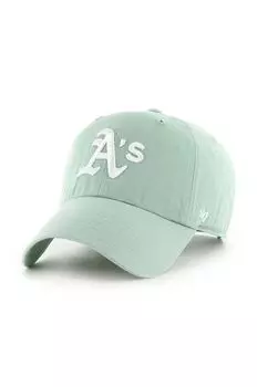 Хлопковая бейсболка Oakland Athletics 47 brand, зеленый