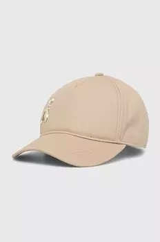 Хлопковая бейсболка Patrizia Pepe, бежевый
