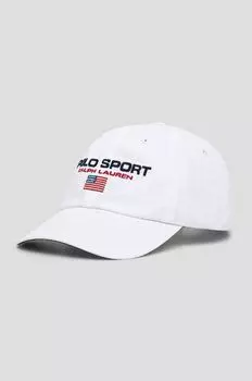 Хлопковая бейсболка Polo Ralph Lauren, белый