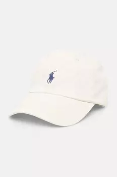 Хлопковая бейсболка Polo Ralph Lauren, бежевый