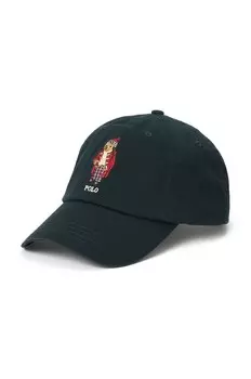Хлопковая бейсболка Polo Ralph Lauren, черный