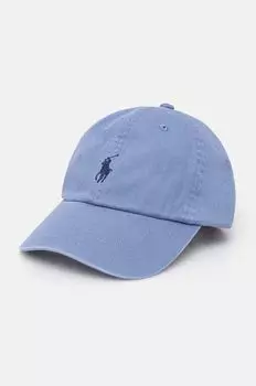 Хлопковая бейсболка Polo Ralph Lauren, синий
