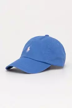 Хлопковая бейсболка Polo Ralph Lauren, синий