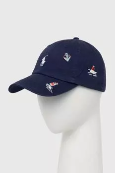 Хлопковая бейсболка Polo Ralph Lauren, темно-синий