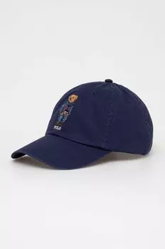 Хлопковая бейсболка Polo Ralph Lauren, темно-синий