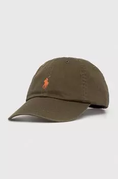 Хлопковая бейсболка Polo Ralph Lauren, зеленый