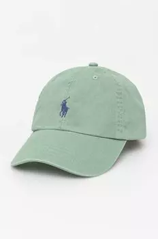 Хлопковая бейсболка Polo Ralph Lauren, зеленый