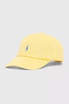 Хлопковая бейсболка Polo Ralph Lauren, желтый