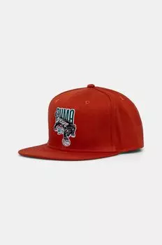 Хлопковая бейсболка Puma, красный