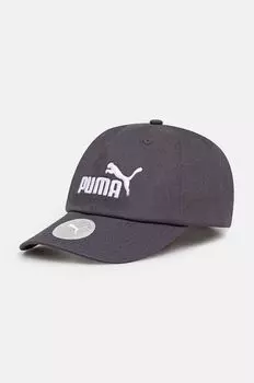 Хлопковая бейсболка Puma, серый