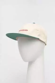 Хлопковая бейсболка Quiksilver, бежевый