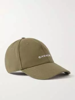 Хлопковая бейсболка с вышитым логотипом GIVENCHY, зеленый