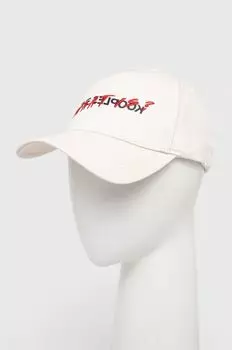 Хлопковая бейсболка The Kooples, бежевый