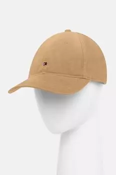 Хлопковая бейсболка Tommy Hilfiger, бежевый