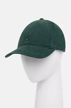 Хлопковая бейсболка Tommy Hilfiger, бирюзовый