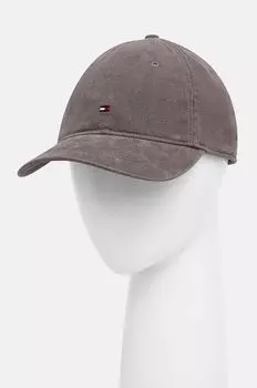 Хлопковая бейсболка Tommy Hilfiger, серый
