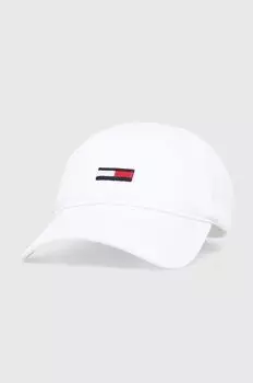 Хлопковая бейсболка Tommy Jeans, белый