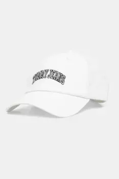 Хлопковая бейсболка Tommy Jeans, белый