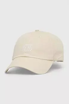Хлопковая бейсболка Vans, бежевый