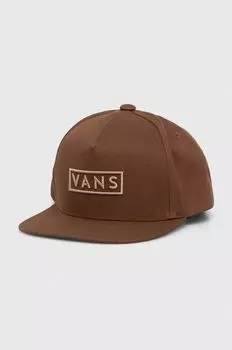Хлопковая бейсболка Vans, коричневый