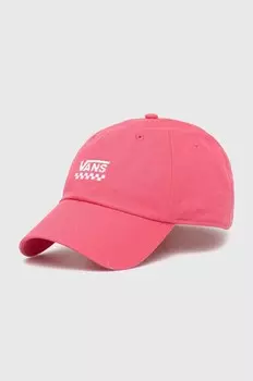 Хлопковая бейсболка Vans, розовый