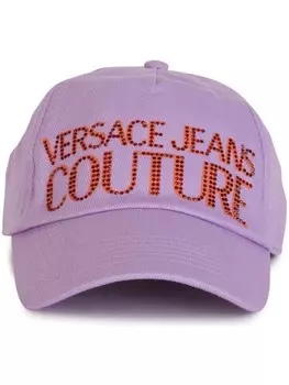 Хлопковая бейсболка Versace Jeans Couture, фиолетовый