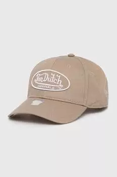 Хлопковая бейсболка Von Dutch, бежевый