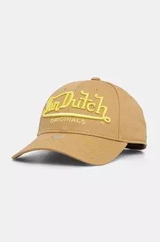 Хлопковая бейсболка Von Dutch DB SEATTLE, бежевый