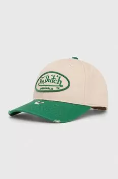 Хлопковая бейсболка Von Dutch, зеленый