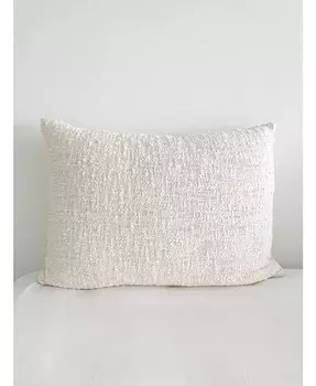 Хлопковая белая голландская европейская подушка букле 28x36 Anaya Home, белый