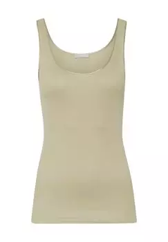 Хлопковая бесшовная нижняя рубашка для женщин HANRO, цвет Moss Green