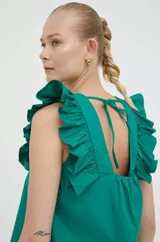 Хлопковая блузка 2NDDAY, зеленый