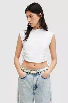 Хлопковая блузка AllSaints, белый