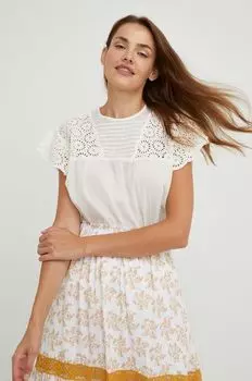Хлопковая блузка Answear Lab, белый