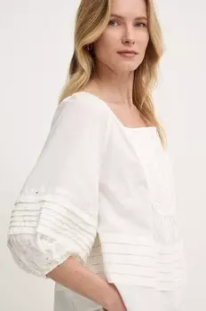 Хлопковая блузка Answear Lab, белый