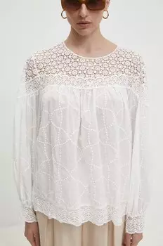 Хлопковая блузка Answear Lab, белый