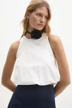 Хлопковая блузка Answear Lab, белый