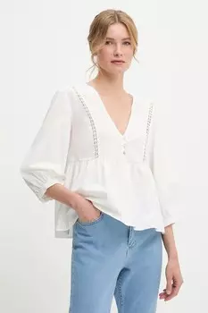 Хлопковая блузка Answear.Lab, белый