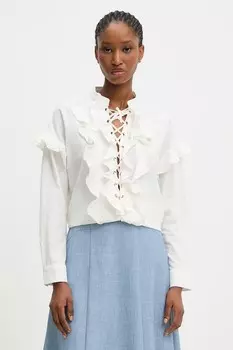 Хлопковая блузка Answear.Lab, белый