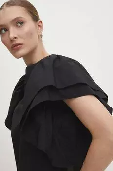 Хлопковая блузка Answear Lab, черный