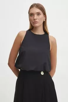 Хлопковая блузка Answear Lab, черный