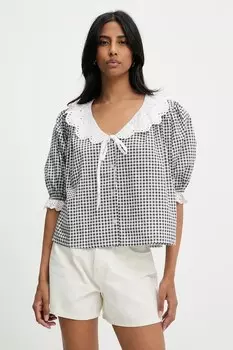 Хлопковая блузка Answear.Lab, черный