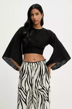 Хлопковая блузка Answear.Lab, черный