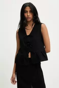 Хлопковая блузка Answear.Lab, черный